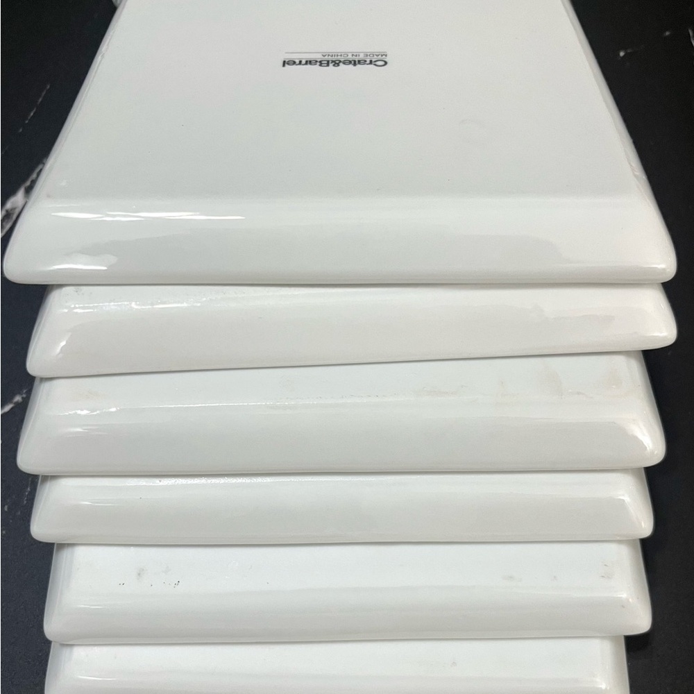 6 Crate & Barrel Road Trip City Scenes Appetizer Plates Global Cities 6” White - Picture 12 of 12